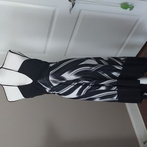 Sexy black and white summer dress